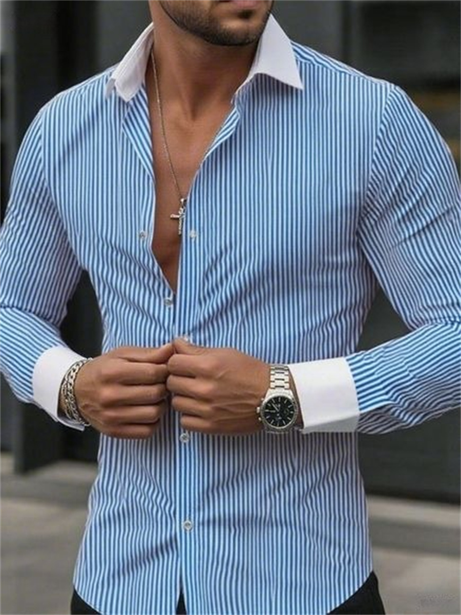 Men's slim-fit striped lapel l - Men Formal Wear Shop review and price