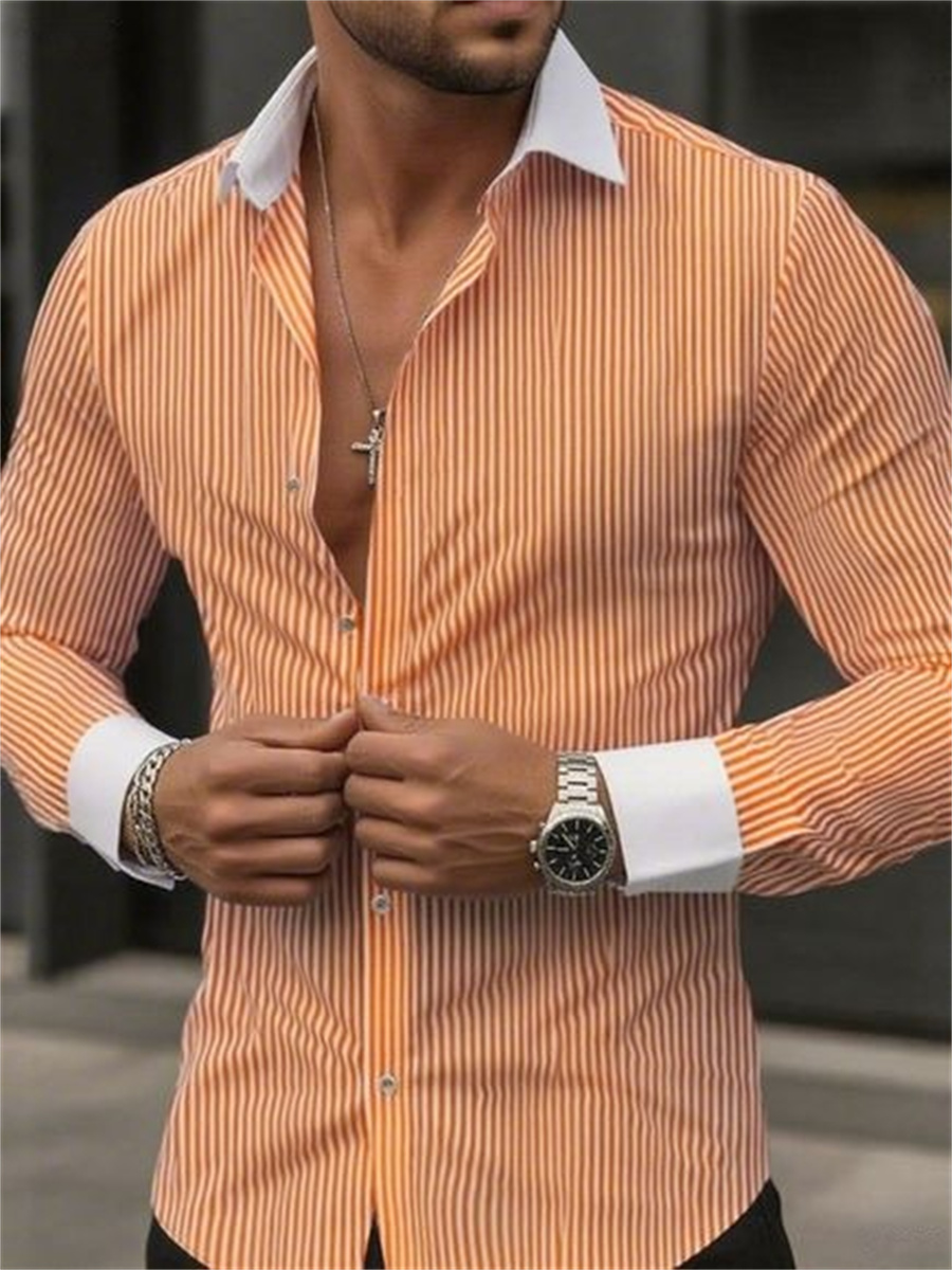 Men's slim-fit striped lapel l - Men Formal Wear Shop review and price