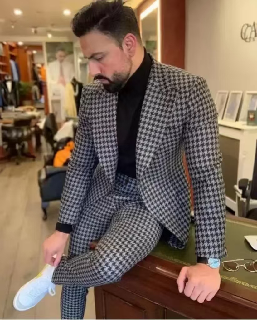 Houndstooth Vintage Men's Suit - Men'S Formal Wear In Wedding review and price