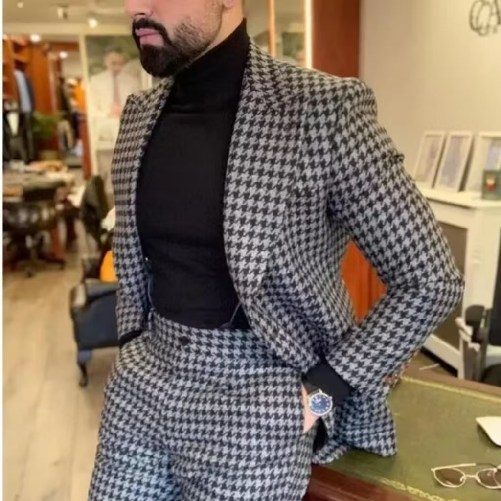 Houndstooth Vintage Men's Suit - Men'S Formal Wear In Wedding review and price