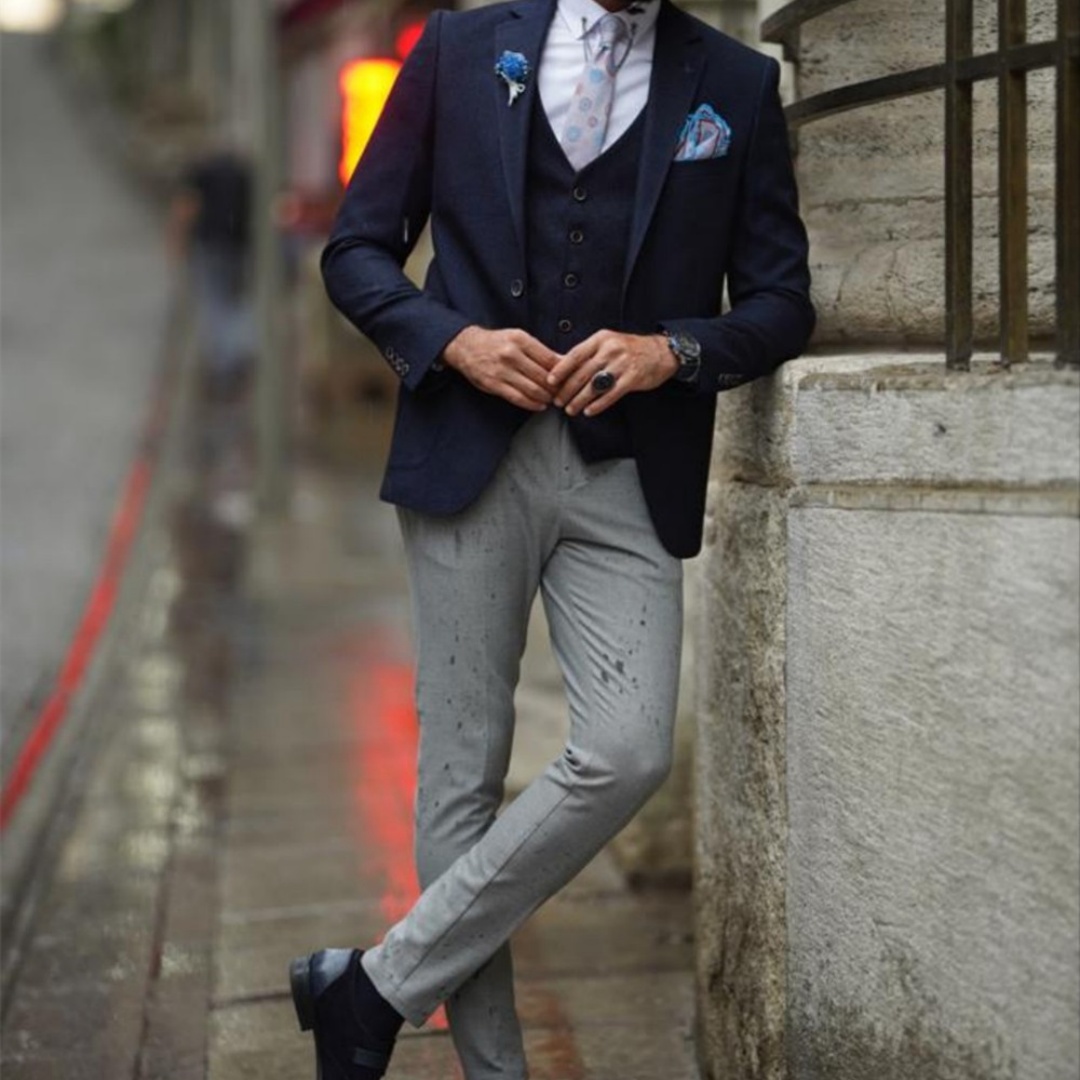 Elegant Men's Suits Navy Blue  - Men'S Formal Wear Not Suit review and price
