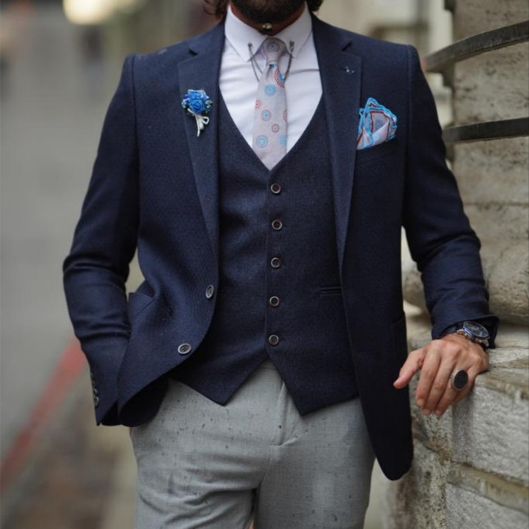Elegant Men's Suits Navy Blue  - Men'S Formal Wear Not Suit review and price