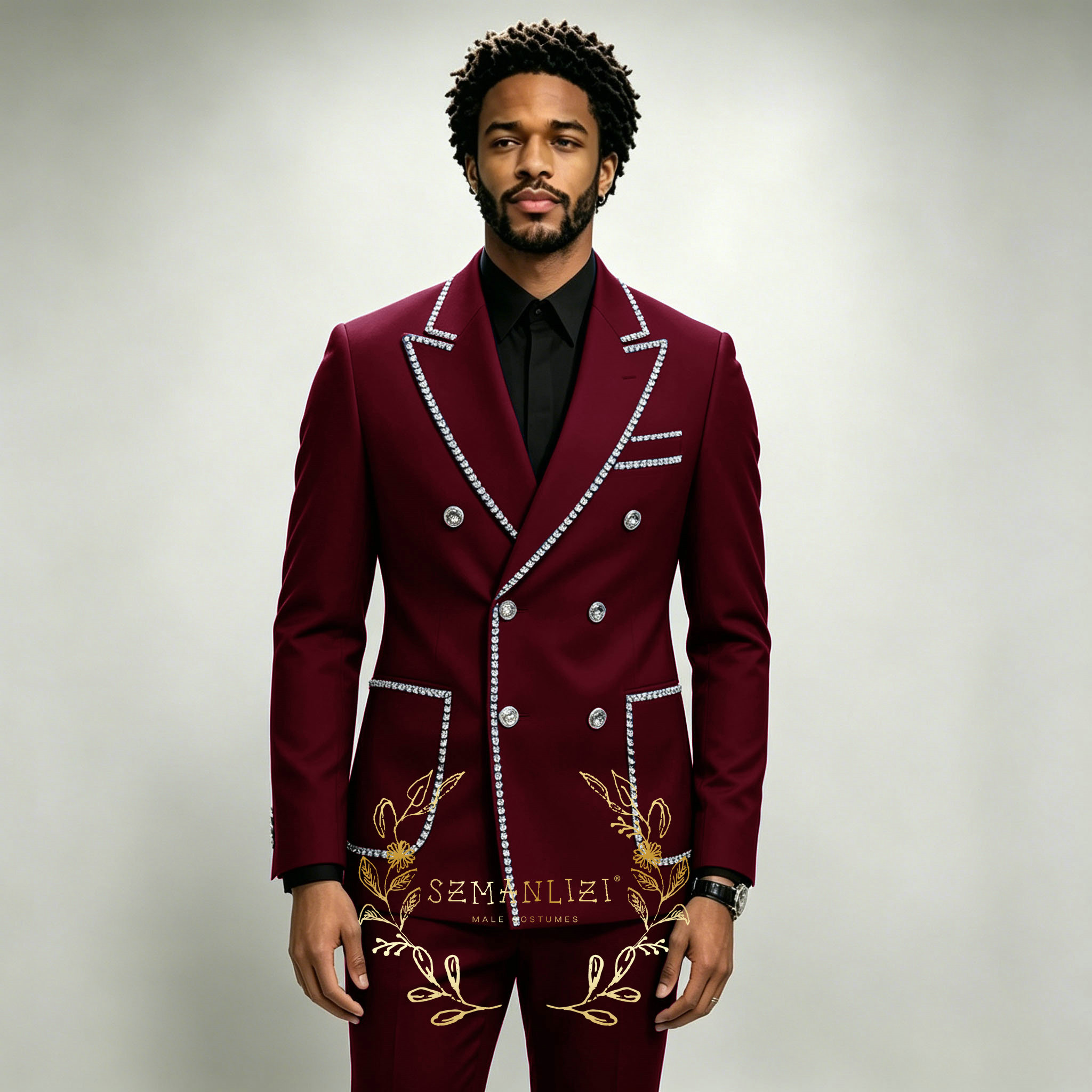 Luxury Men's Suits 2 Pieces Ro - Men'S Formal Wear In Wedding review and price