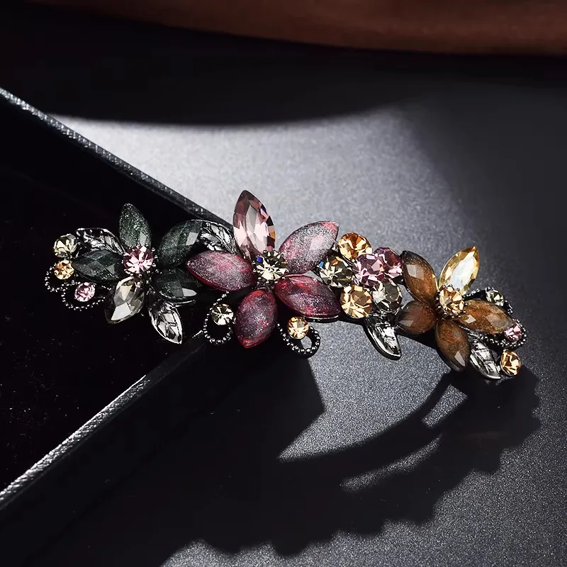 Elegant Rhinestone Glaze Flowe - Tie Bar Clip review and price