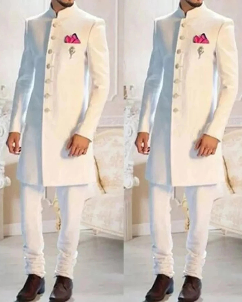 2Pc Fashion Design White Men S - Men Formal Wear Indian review and price