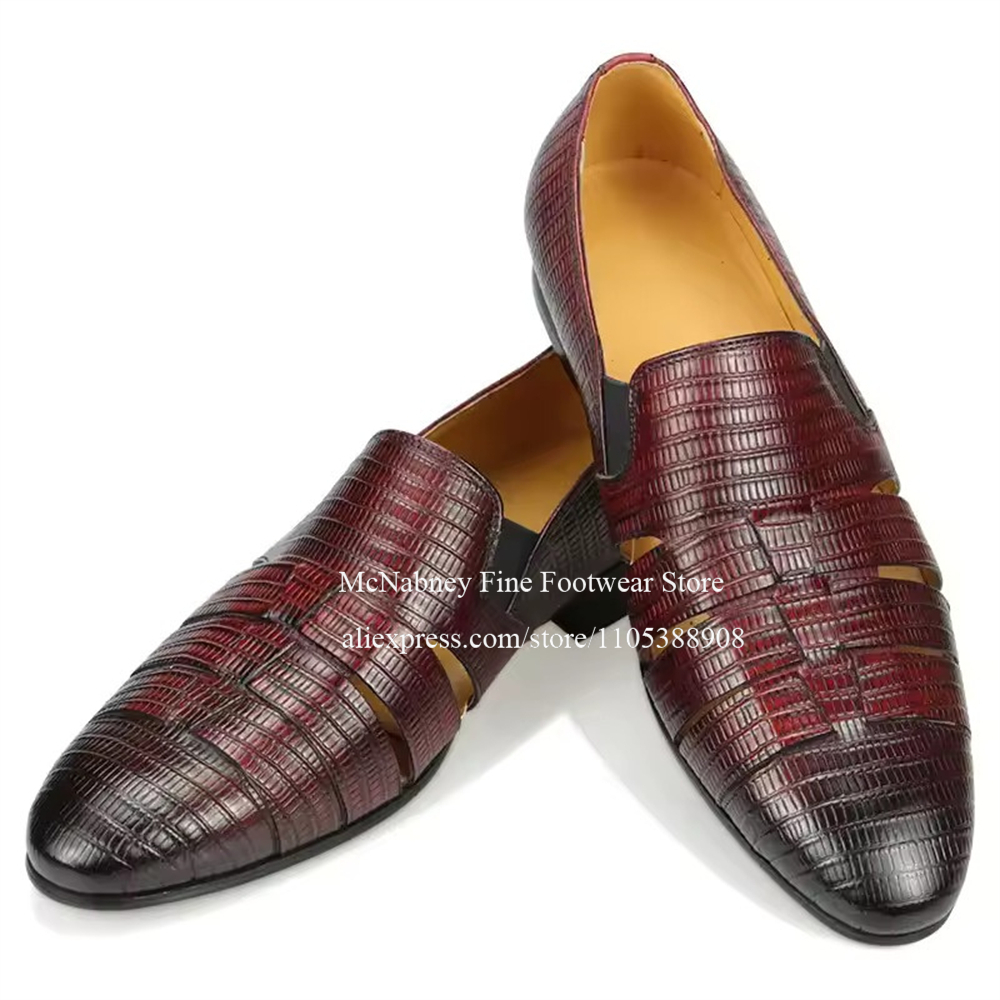 Breathable Cutout Burgundy Bla - Men'S Formal Wear In Wedding review and price