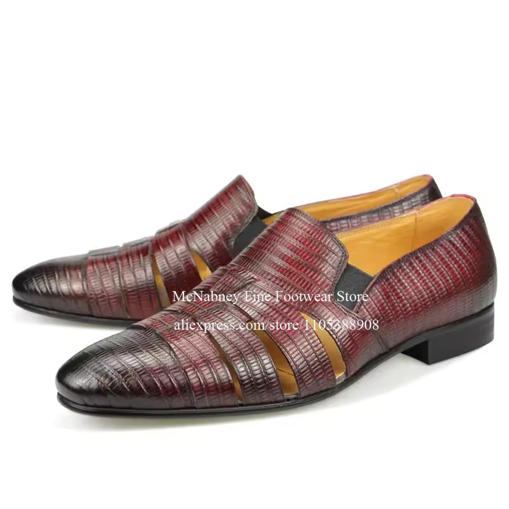 Breathable Cutout Burgundy Bla - Men'S Formal Wear In Wedding review and price