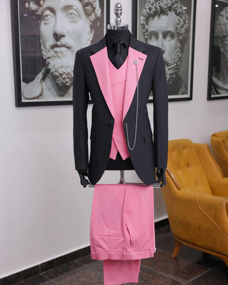 Luxury Black Pink Men Tuxedo S - Men Formal Wear Shop review and price