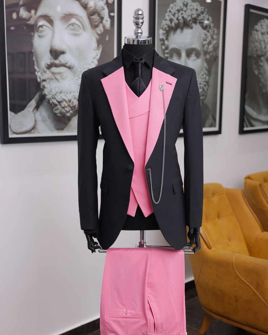 Luxury Black Pink Men Tuxedo S - Men Formal Wear Shop review and price