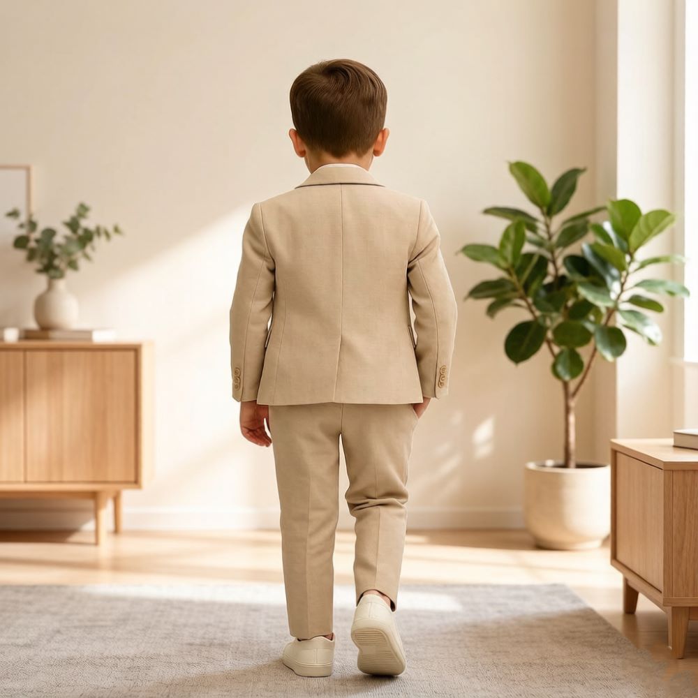 Mens Beige 3 Pieces Kids Boys  - Formal Wear For Men Kids review and price