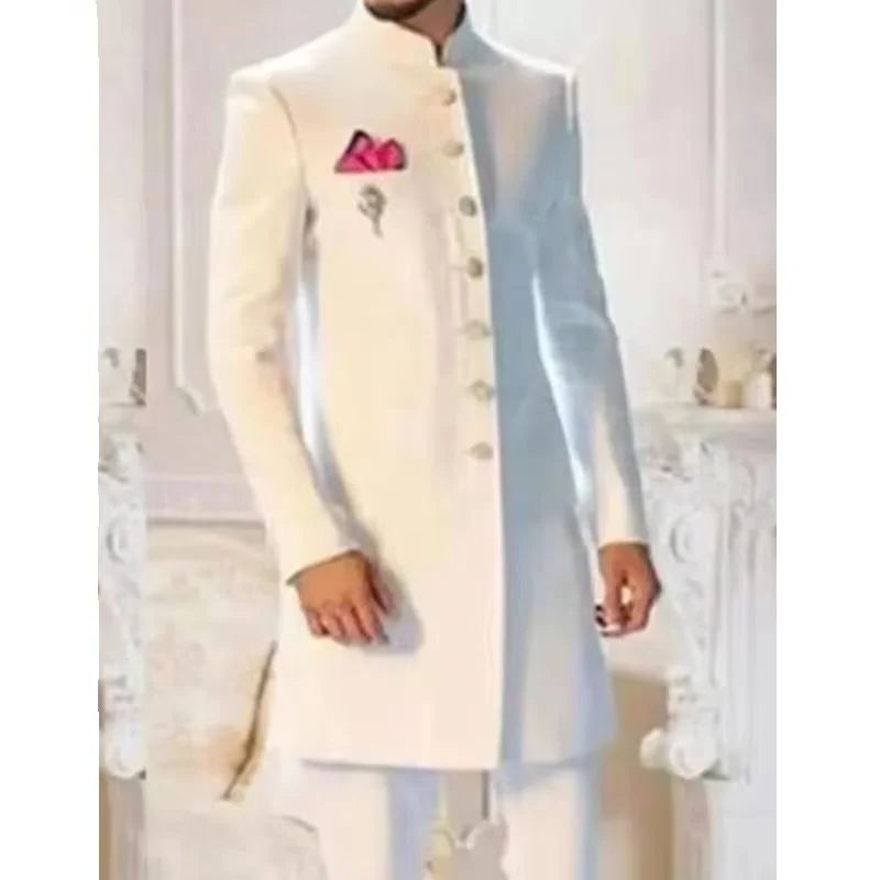 New Classic White Men Suit Lon - Men Formal Wear Indian review and price
