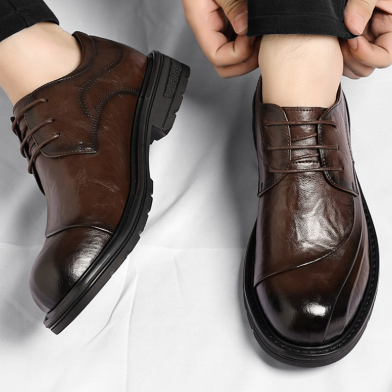 Brown Burnished Genuine Leathe - Men'S Formal Wear In Wedding review and price