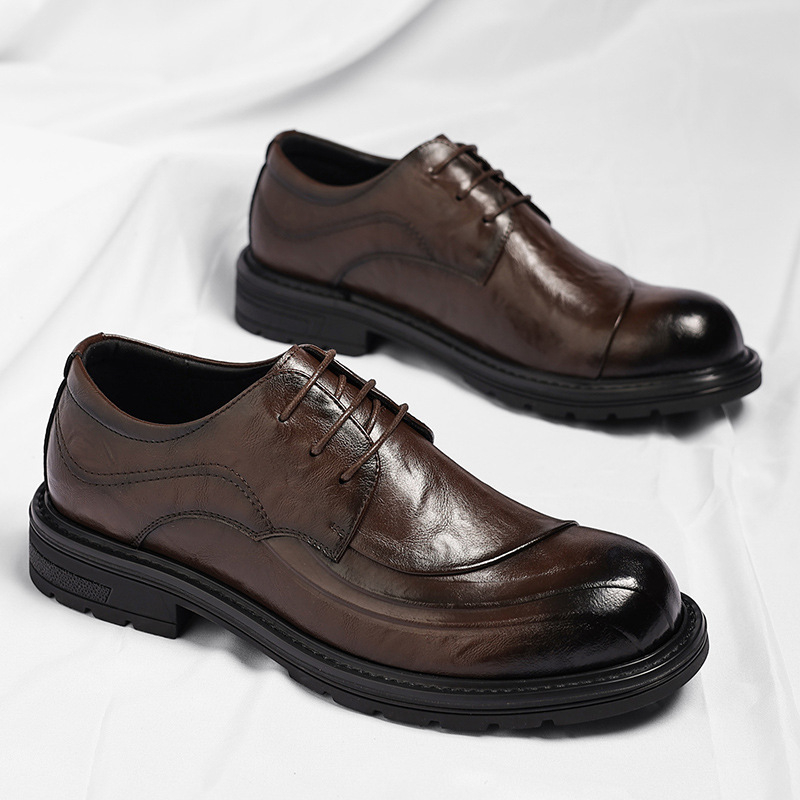 Brown Burnished Genuine Leathe - Men'S Formal Wear In Wedding review and price