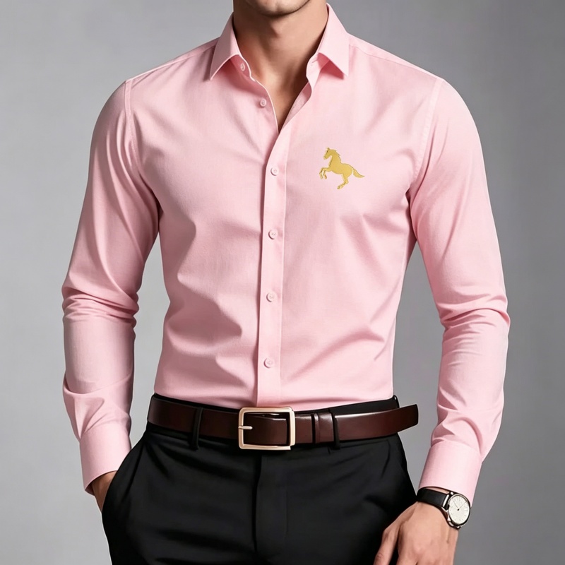 Elegant Golden Horse Logo Prin - Men Formal Wear Shop review and price