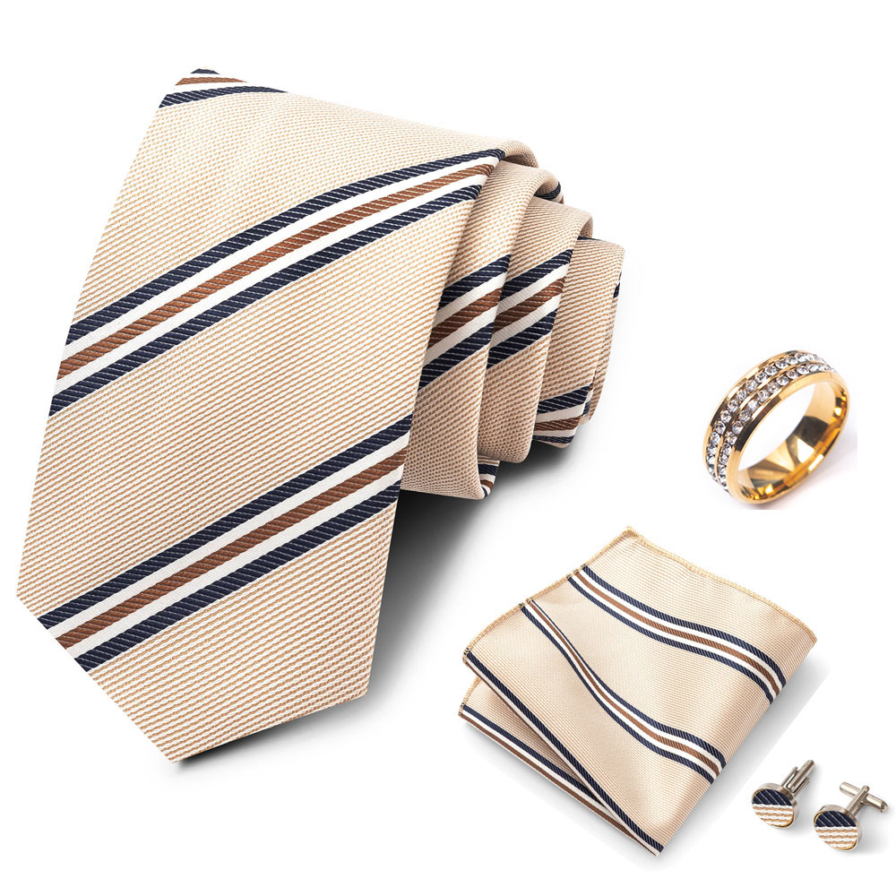 Striped men's tie set, stylish - Men'S Formal Wear In Wedding review and price