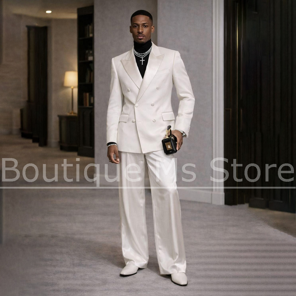 Men's White Satin Suit 2 Piece - Men'S Formal Wear In Wedding review and price