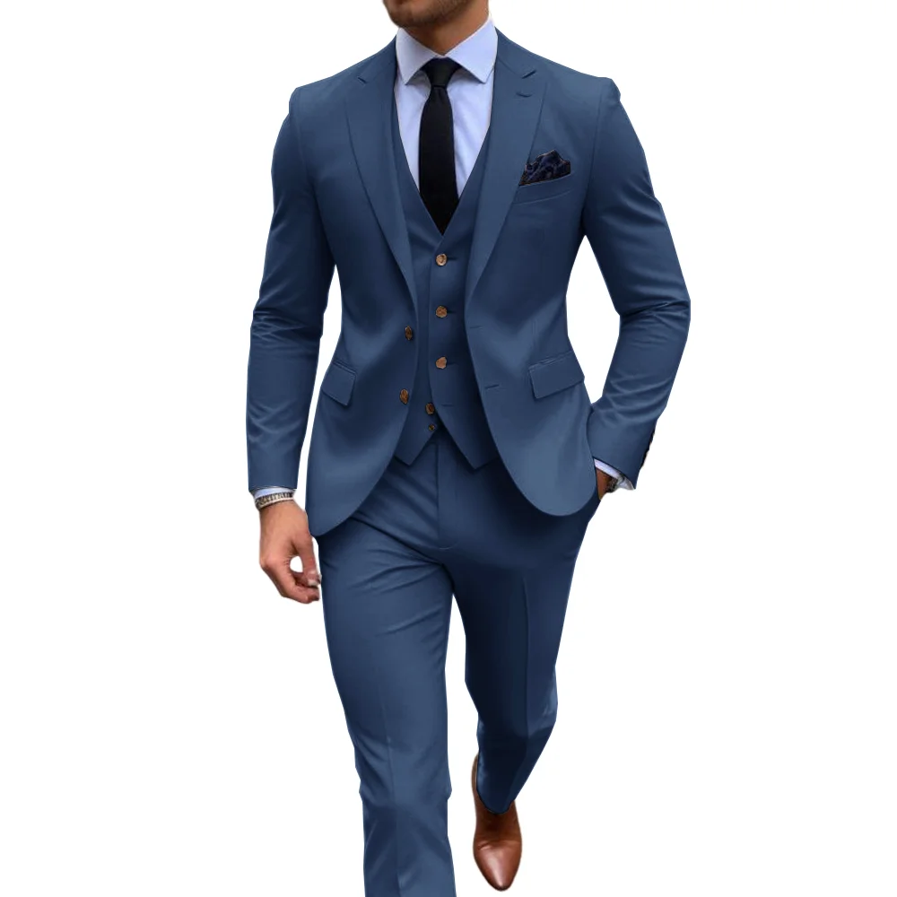 Men's Stylish Khaik 3 Piece Su - Men Formal Wear Shop review and price