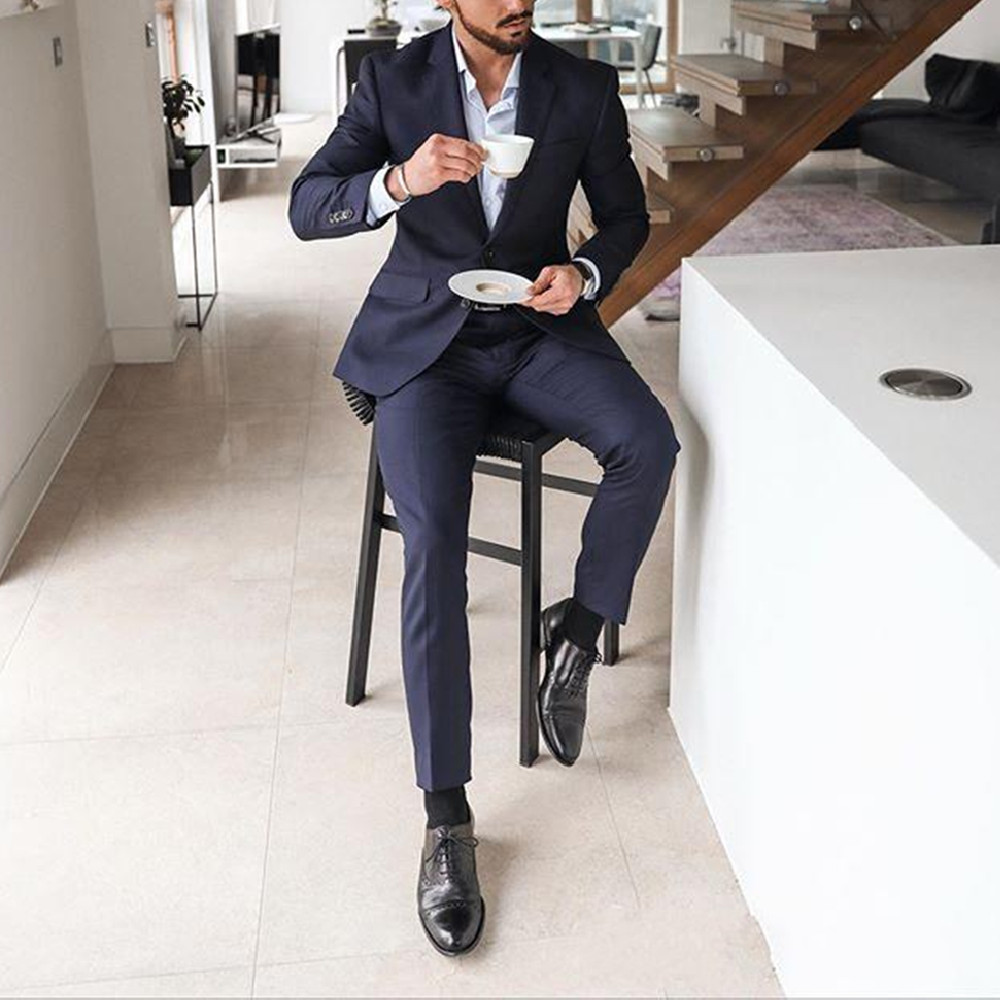 Navy Blue 2-Piece Men's Tuxedo - Men'S Formal Wear Not Suit review and price