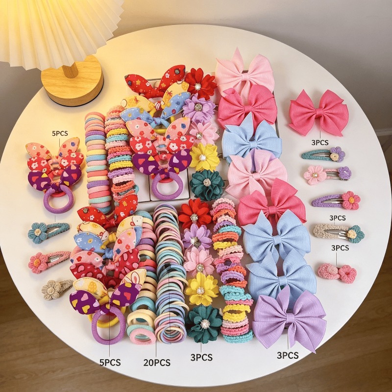 73PCS   New Fabric Girls Hair  - Tie Bar Clip review and price