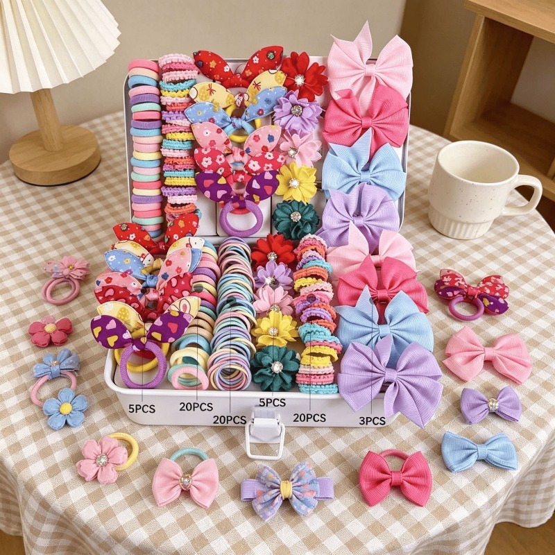 73PCS   New Fabric Girls Hair  - Tie Bar Clip review and price