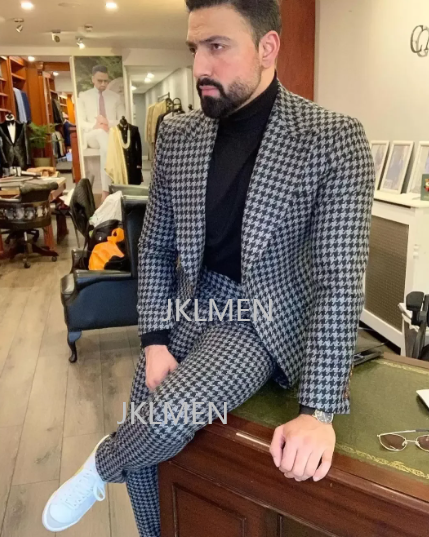 Houndstooth Mens Suits 2PCS We - Men'S Formal Wear In Wedding review and price